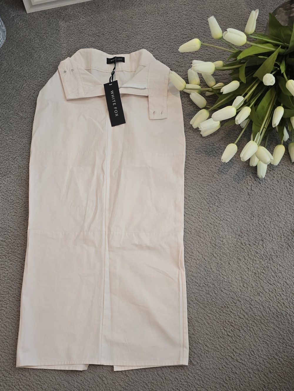 Nwt White Fox Boutique Maxi Skirt Cream Nwt